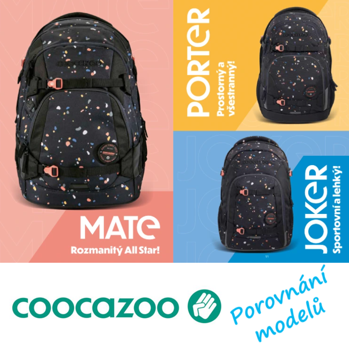 Coocazoo batohy - porovnání modelů. Který vybrat?