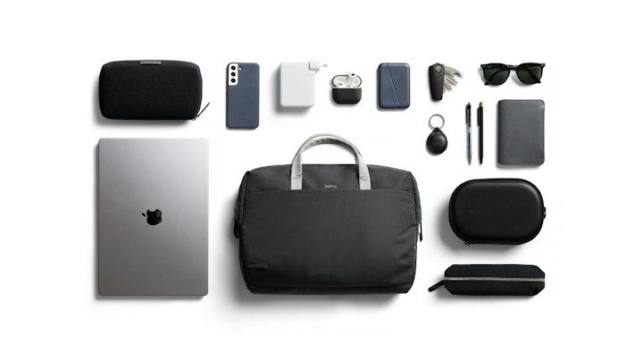 Bellroy Via Work Bag – příklad uložených věcí