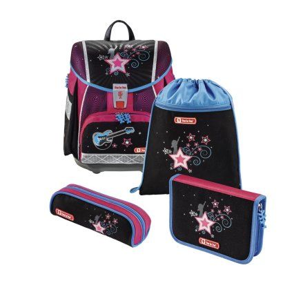 Školní aktovka TOUCH2 pro prvňáčky - 4-dílný set, Step by Step Popstar, certifikát AGR  + Blikačka Step by Step jako dárek