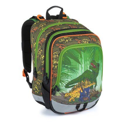 Dětský batoh Školní  pro prvňáčky ALFA 21 C GREEN/BLACK, barva zelená ,Objem 11 - 20 litrů