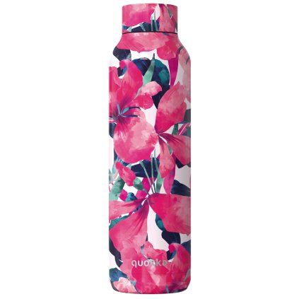 Quokka Nerezová termoláhev Solid  850 ml - Pink Bloom