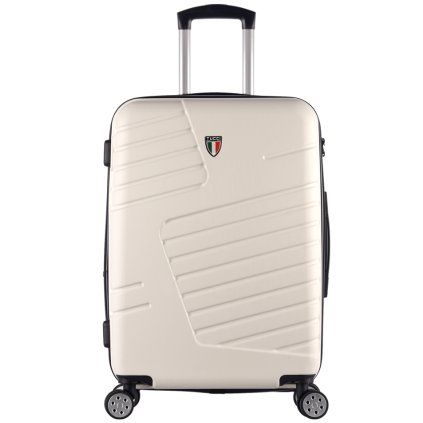 Cestovní kufr TUCCI Boschetti T-0278/3-M ABS - bílá