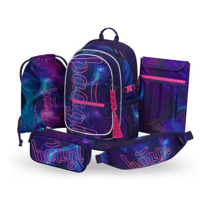 BAAGL SET 5 Core Nova: batoh, penál, sáček, ledvinka, obal na notebook GRS – produktová fotografie 1