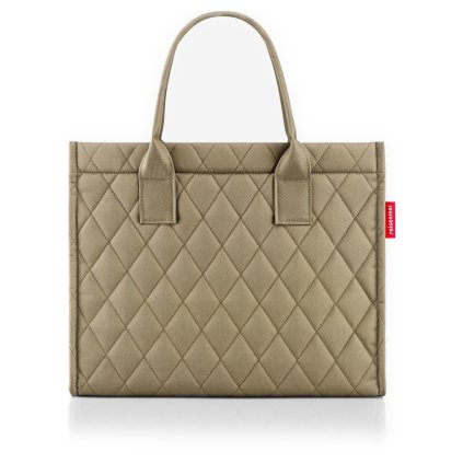 Reisenthel Daily Shopper Rhombus Olive – nákupní taška, celkový pohled