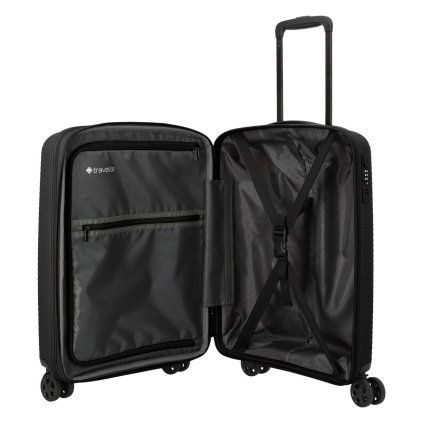 Oboustranně členěný interiér kufru Travelite Air Stripe 4W S EXP
