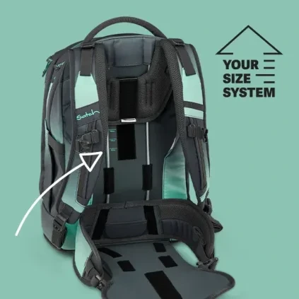 Nastavitelný zádový systém Your-Size školního batohu Satch Pack
