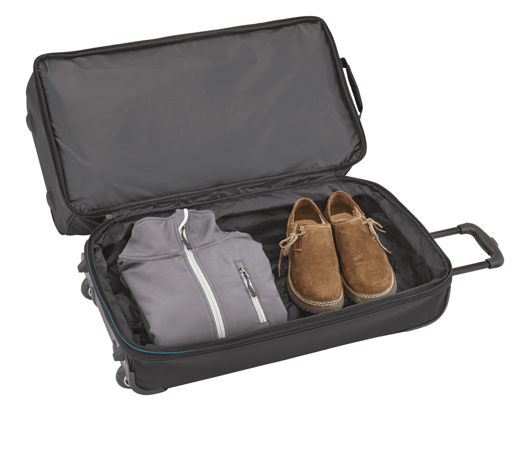 Travelite Basics Wheeled Duffle S – chytré otevírání